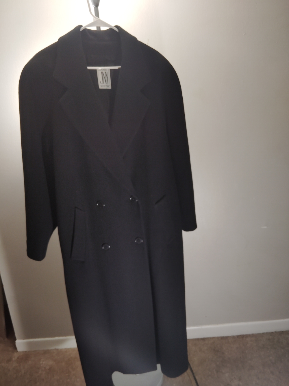 JONES NEW YORK Collection Women’s Black Double-Breasted Long Coat size 1x